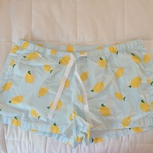 Lemon printed pajama shorts